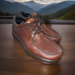SAS Bout Time Walking Shoes Men 12 S Slim Tripad Lace Up Moccasin Mulch Brown